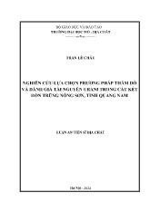 Luận án Nghiên cứu lựa chọn phương pháp thăm dò và đánh giá tài nguyên Urani trong cát kết bồn trũng Nông Sơn, tỉnh Quảng Nam
