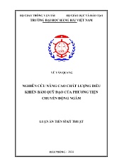 Luận án Nghiên cứu nâng cao chất lượng điều khiển bám quỹ đạo của phương tiện chuyển động ngầm