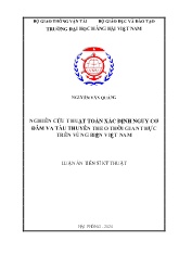 Luận án Nghiên cứu thuật toán xác định nguy cơ đâm va tàu thuyền theo thời gian thực trên vùng biển Việt Nam