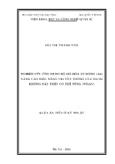 Luận án Nghiên cứu ứng dụng bộ mã hóa tự động (ae) nâng cao hiệu năng truyền thông của mạng không dây trên cơ thể sống (wban)