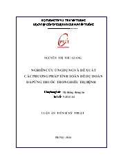 Luận án Nghiên cứu ứng dụng và đề xuất các phương pháp tính toán để dự đoán đáp ứng thuốc trong điều trị bệnh