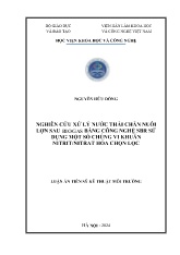 Luận án Nghiên cứu xử lý nước thải chăn nuôi lợn sau biogas bằng công nghệ sbr sử dụng một số chủng vi khuẩn nitrit/nitrat hóa chọn lọc