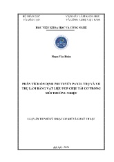 Luận án Phân tích ổn định phi tuyến panel trụ và vỏ trụ làm bằng vật liệu FGP chịu tải cơ trong môi trường nhiệt luận