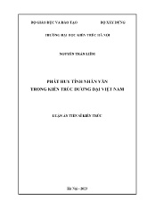 Luận án Phát huy tính nhân văn trong kiến trúc đương đại Việt Nam