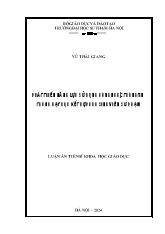 Luận án Phát triển năng lực sử dụng công nghệ thông tin trong dạy học kết hợp cho các sinh viên sư phạm