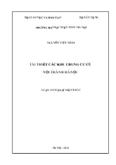 Luận án Tái thiết các khu chung cư cũ nội thành Hà Nội