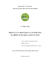 Luận án Trích ly và vi bao gaba và các hợp chất tự nhiên từ hạt đậu xanh nảy mầm