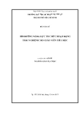 Luận án Bồi dưỡng năng lực tổ chức hoạt động trải nghiệm cho giáo viên Tiểu học