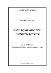 Luận án Hành động ngôn ngữ trong Truyện Kiều