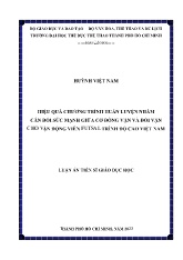 Luận án Hiệu quả chương trình huấn luyện nhằm cân đối sức mạnh giữa cơ đồng vận và đối vận cho vận động viên Futsal trình độ cao Việt Nam