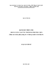 Luận án Kịch học điện ảnh trong sáng tạo tác phẩm đa phương tiện (phim trực tuyến, phim quảng cáo và chương trình trò chơi điện tử)