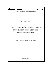 Luận án Quản lý nhà nước về phòng, chống buôn bán phụ nữ qua biên giới ở Việt Nam hiện nay