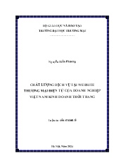 Luận án Chất lượng dịch vụ tại website thương mại điện tử của doanh nghiệp Việt Nam kinh doanh thời trang