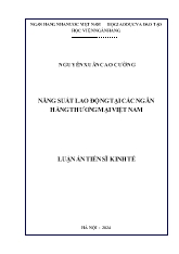 Luận án Năng suất lao động tại các ngân hàng thương mại Việt Nam