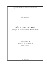 Luận án Nhân lực cho phát triển hải quan thông minh ở Việt Nam