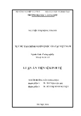 Luận án Tự chủ tài chính vườn quốc gia tại Việt Nam