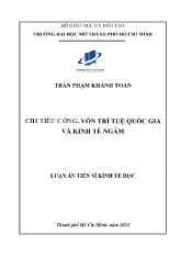 Luận án Chi tiêu công, vốn trí tuệ quốc gia và kinh tế ngầm