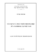 Luận án Xây dựng và phát triển thương hiệu sữa farmmilk tại Việt Nam