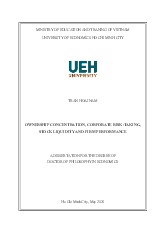 Thesis Ownership concentration, corporate risk-taking, stock liquidity and firm performance